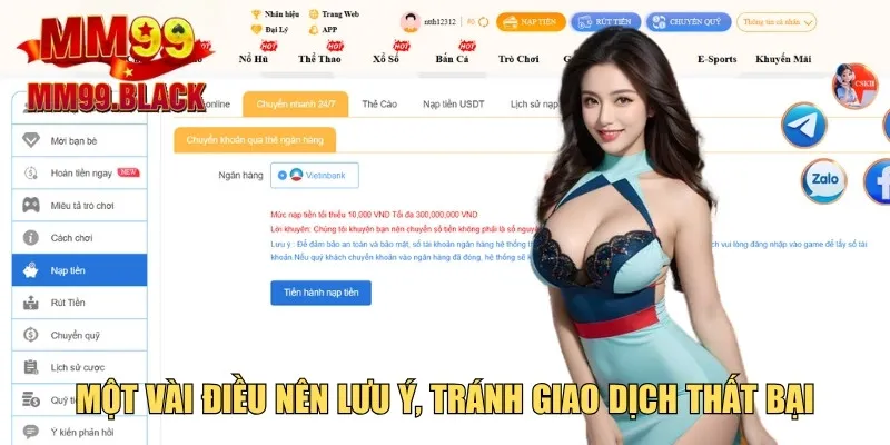 Một vài điều nên lưu ý, tránh giao dịch thất bại